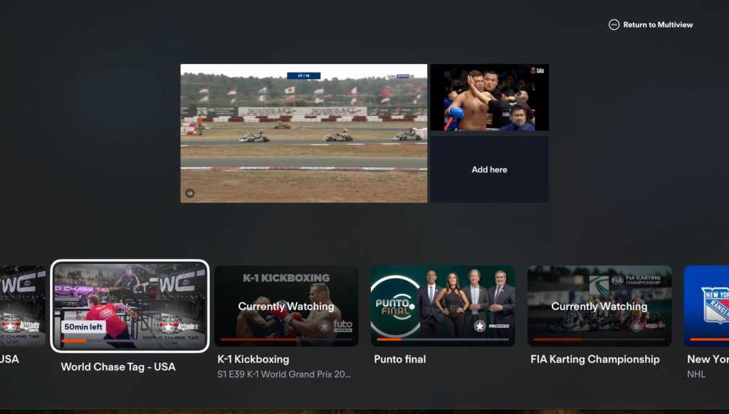 Fubo TV multiview selection
