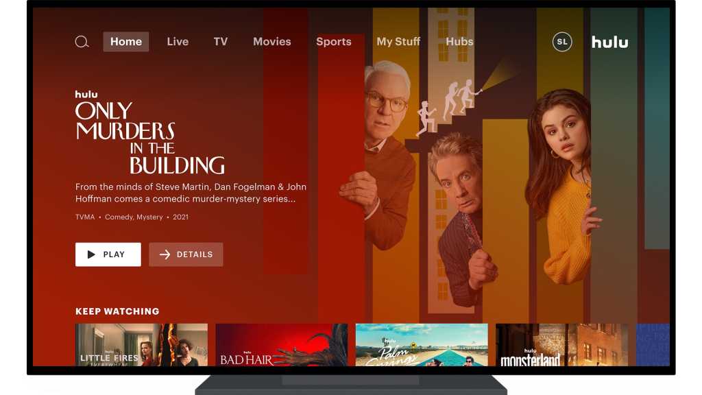 Hulu home page