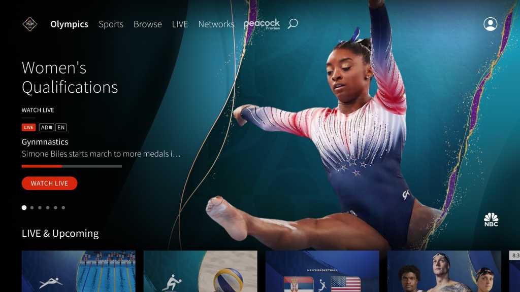 NBC Sports app with Olympics coverage