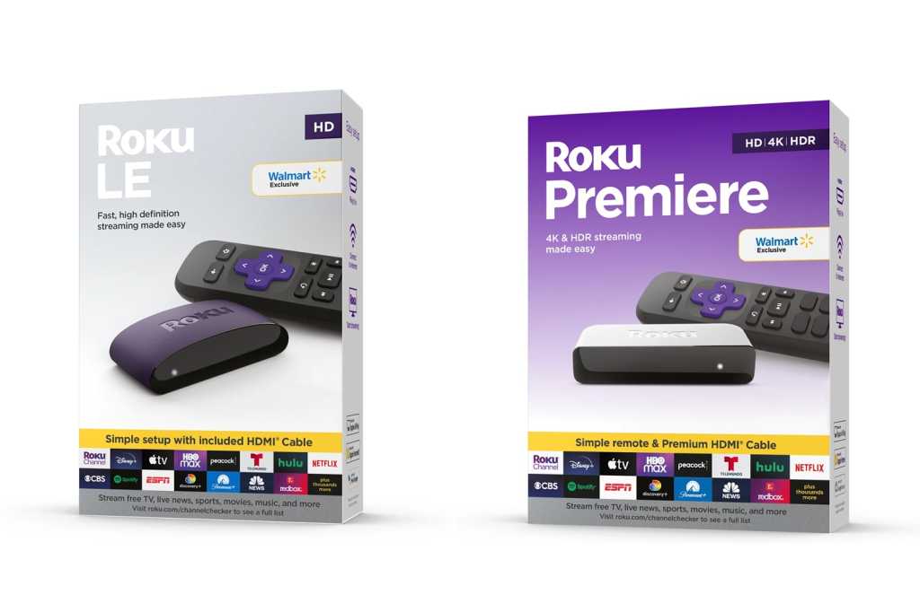 Roku LE and Roku Premiere in their boxes
