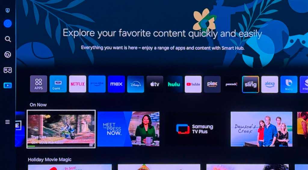Samsung Tizen TV home screen