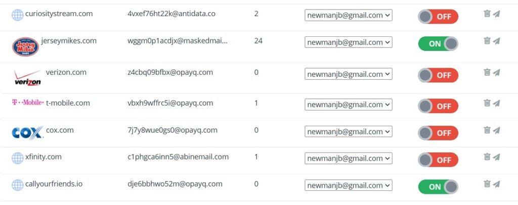 Blocking senders in Abine Blur