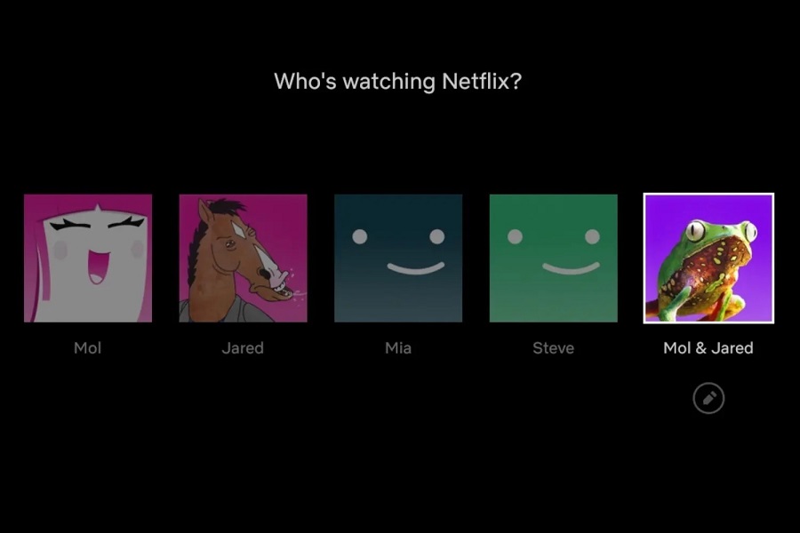 A joint user profile in Netflix