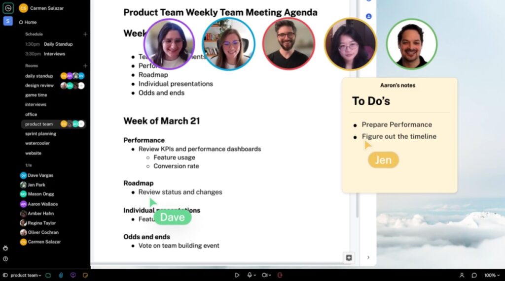 Shared workspace in Switchboard